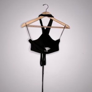 Wrap halter top in Black Garage Clothing